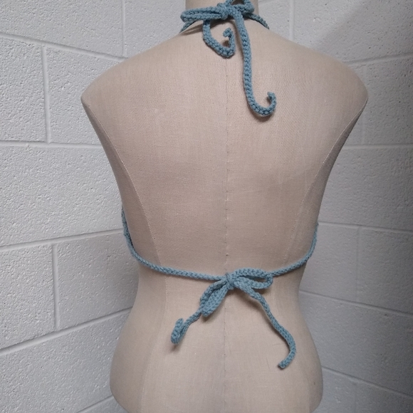 Handmade crochet halter top - Picture 2 of 2